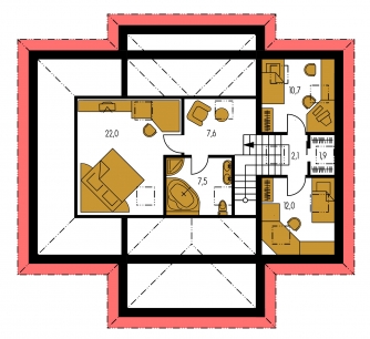 Floor plan of second floor - BUNGALOW 81